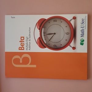 Math U See Level Beta Orange Student Test Book Homeschool